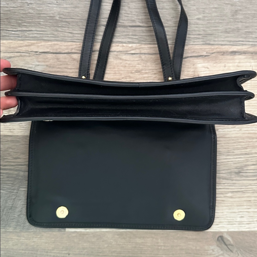 Vintage leather east west shoulder bag - Picture 5 of 10
